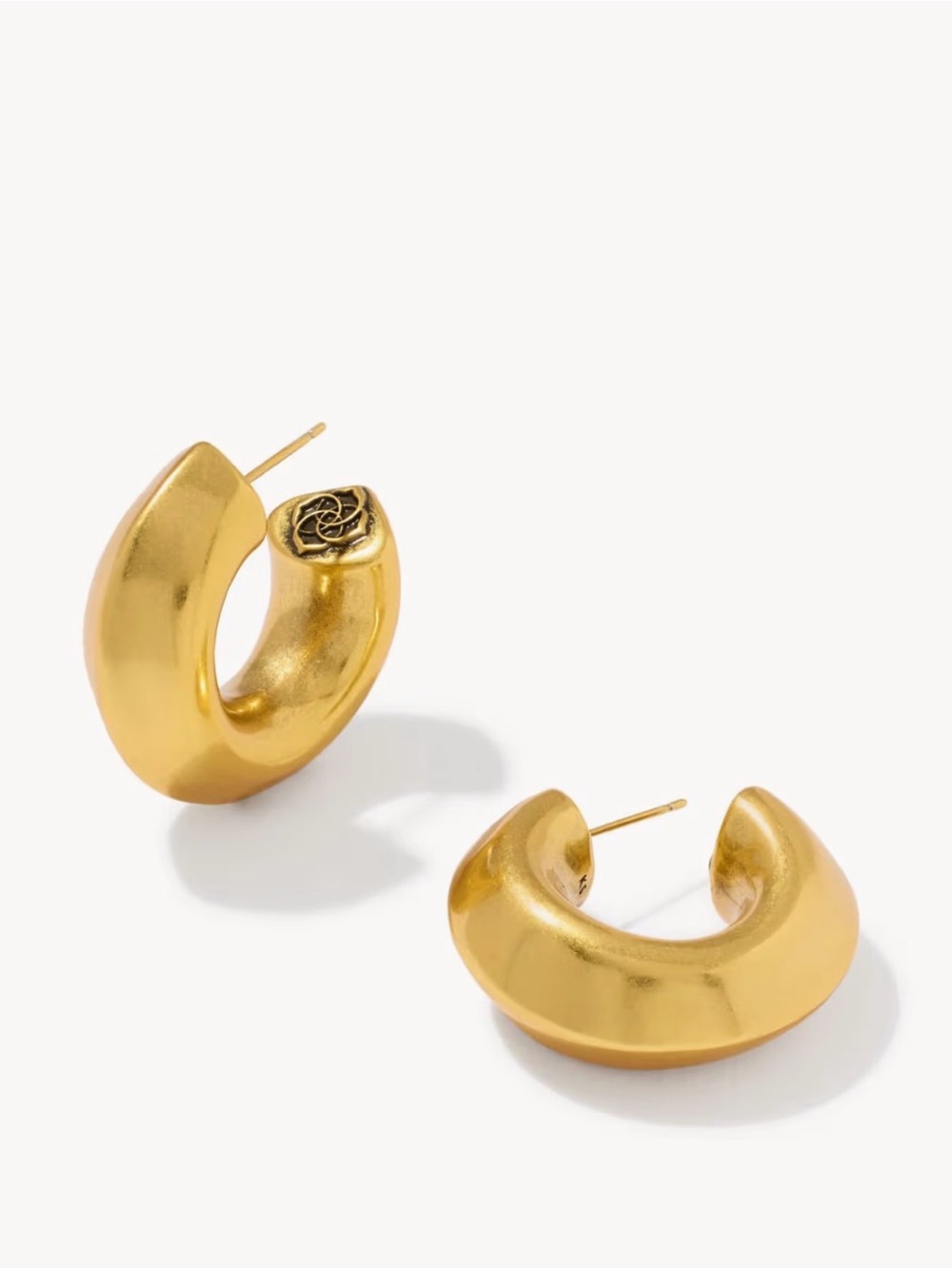 NWT Kendra Scott Embry Gold Chunky Hoop Earrings - Vintage Gold